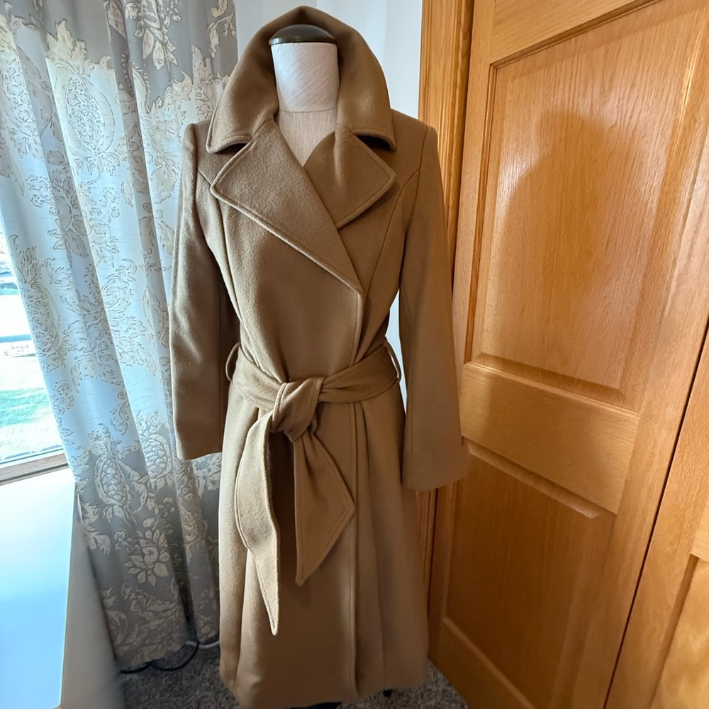 George Simonton Tan Beige Belted Coat